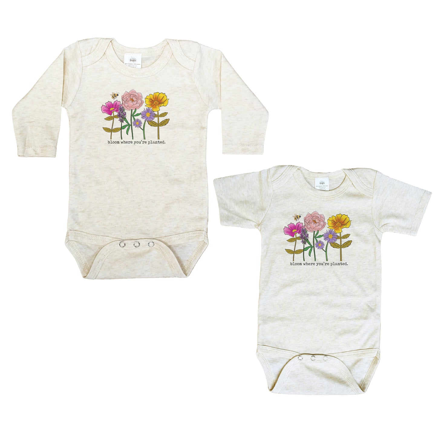 Bloom where you are planted Baby girl Spring Boutique Tee
