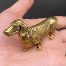 Brass Dachshund Desktop Ornament