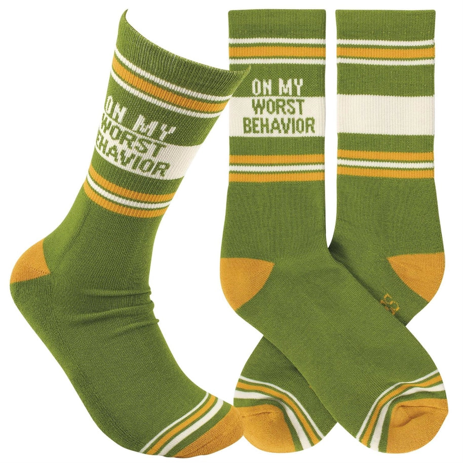 On My Worst Behavior Socks