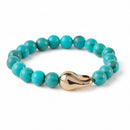 Stone Style Pressed Gold Beaded Bracelet