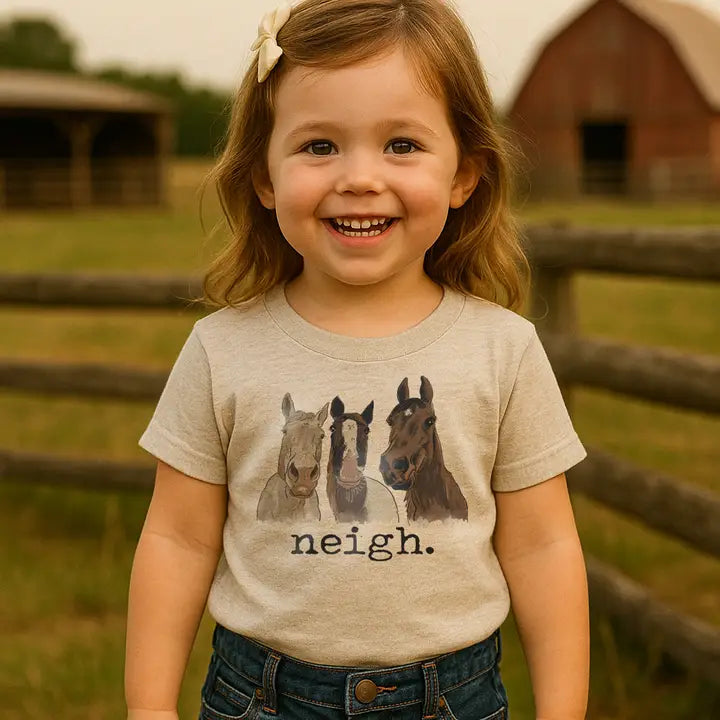 "Neigh" Horse Farm Kids Tee