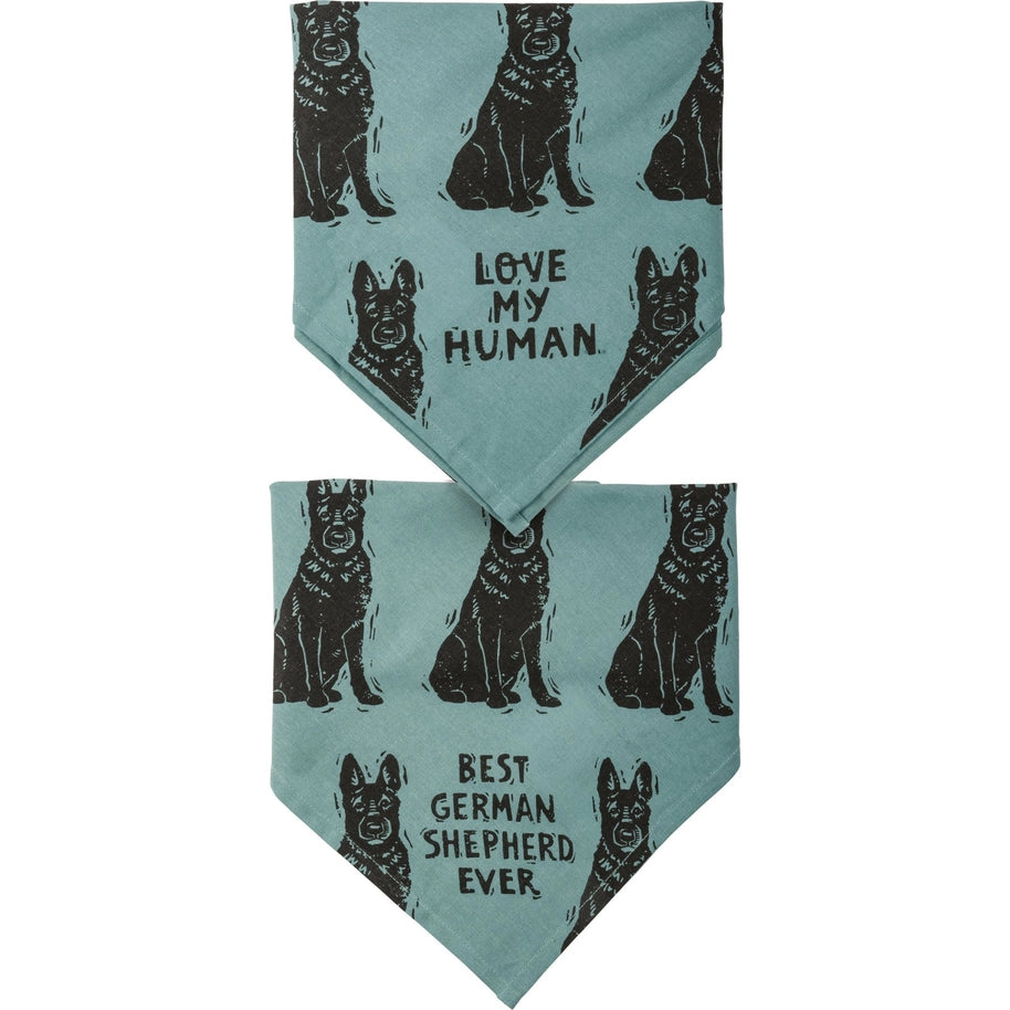 Shepherd/Love My Human Large Pet Bandana