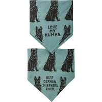 Shepherd/Love My Human Large Pet Bandana