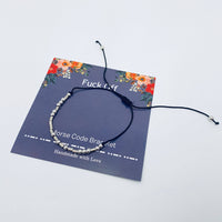 Fuck Off Morse Code Bracelets