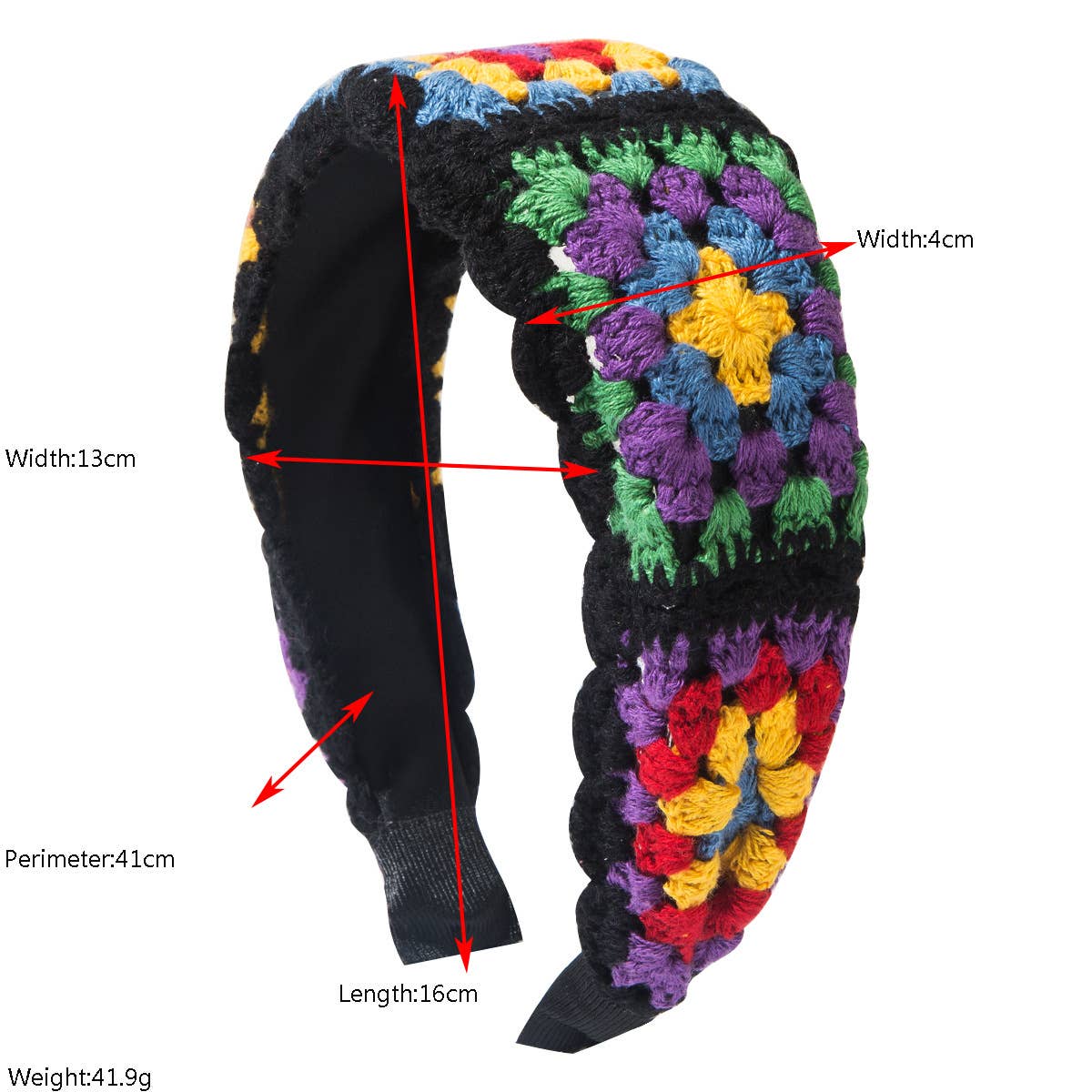 Bohemian Floral Cutout Crochet Headband