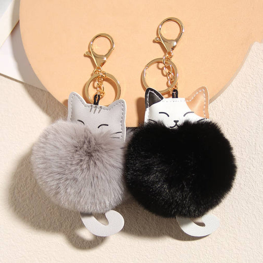 Lucky Cat Plush Keychain Pendant Women's Accessories