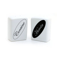 Cocaine and Heroin Salt and Pepper Shaker Set
