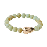 Stone Style Pressed Gold Beaded Bracelet