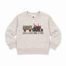 Santa Claus Country Christmas Tractor Kid Fleece