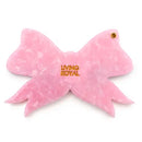 Swing-Hinge Folding Compact Mirror Ribbon Bow