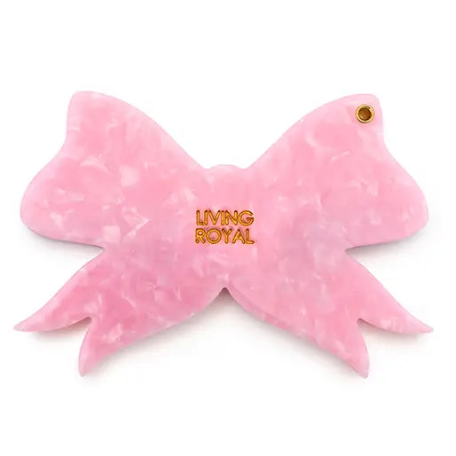 Swing-Hinge Folding Compact Mirror Ribbon Bow