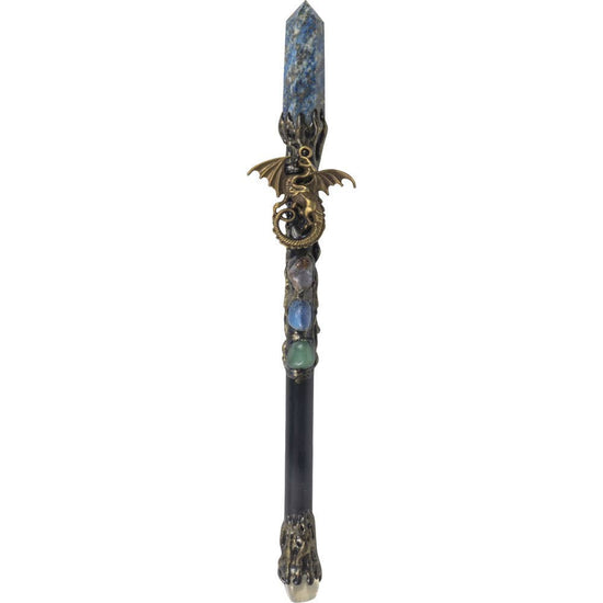 Lapis Point w/ Gold Dragon Magic Wand