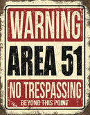 Magnet: Area 51 Metal wrapped with printed media