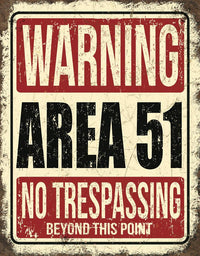 Magnet: Area 51 Metal wrapped with printed media