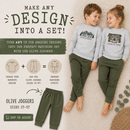 Olive Green Jogger Pajama Casual Play Add-on Lounge Set