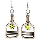 Pickle Ball Wooden Earrings