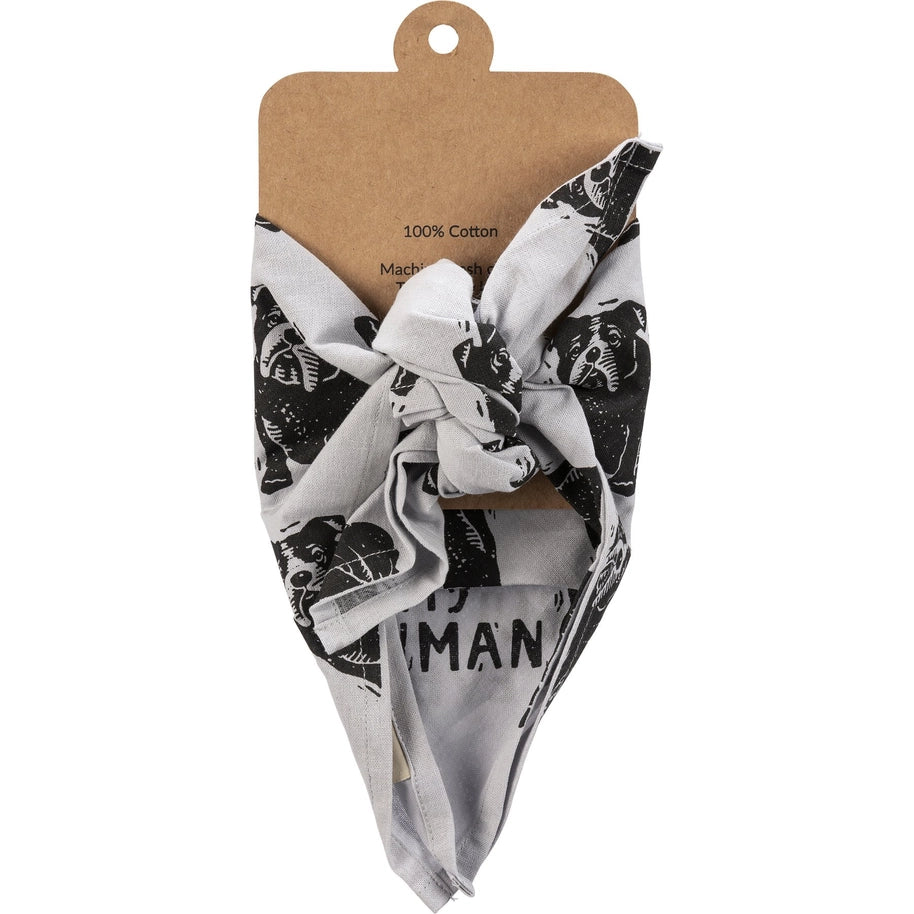 Bulldog/Love My Human Large Pet Bandana