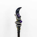 Black Obsidian Moon & Snake Magic Wand w/ Gift Box