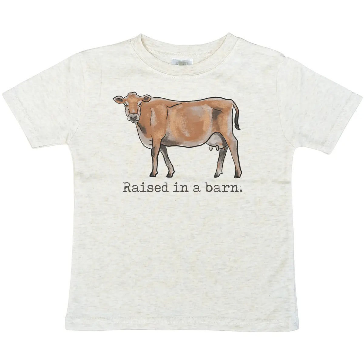 Raised in A Barn Cow Kid Tee