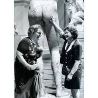 Women Touching Statue Funny Birthday Card