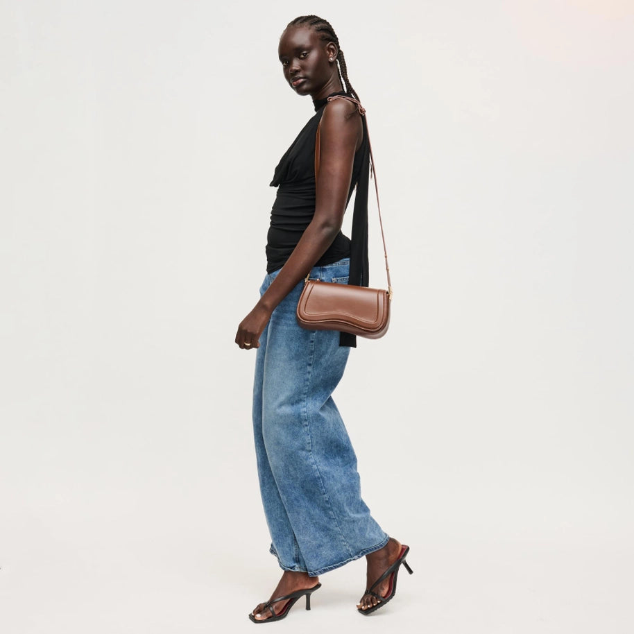 Wave Front Baguette Shoulder Bag