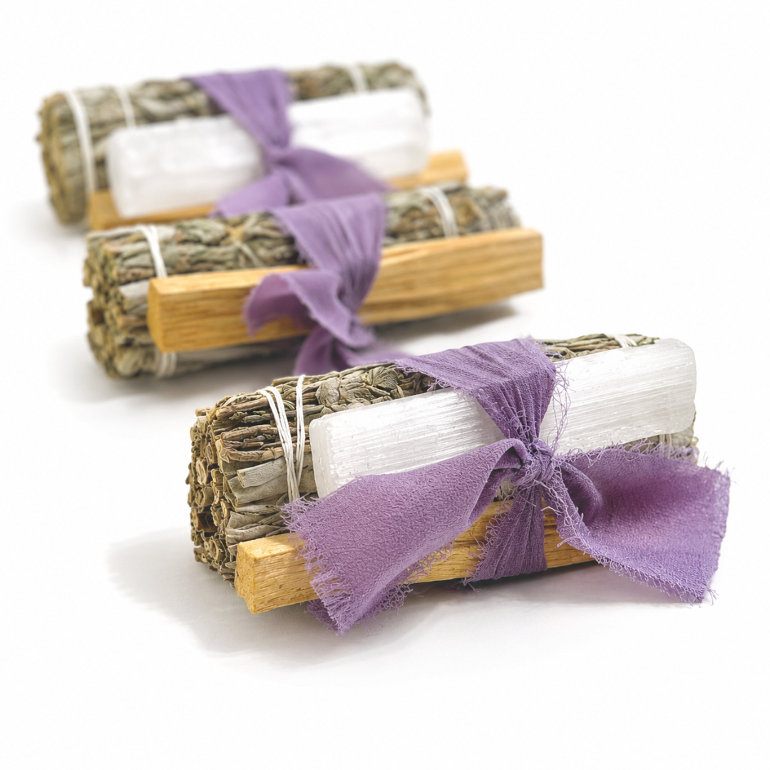 Lavender + White Sage Protection Bundle with Selenite and Palo Santo