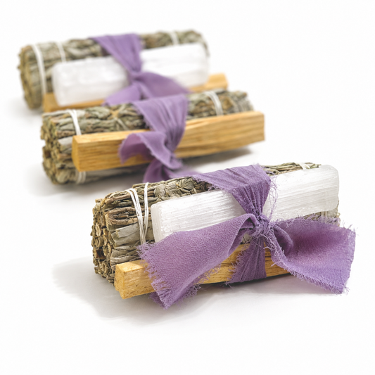 Lavender + White Sage Protection Bundle with Selenite and Palo Santo