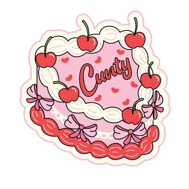 Cunty Heart Cake Sticker
