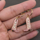 Western Enamel Boot Charm Earrings