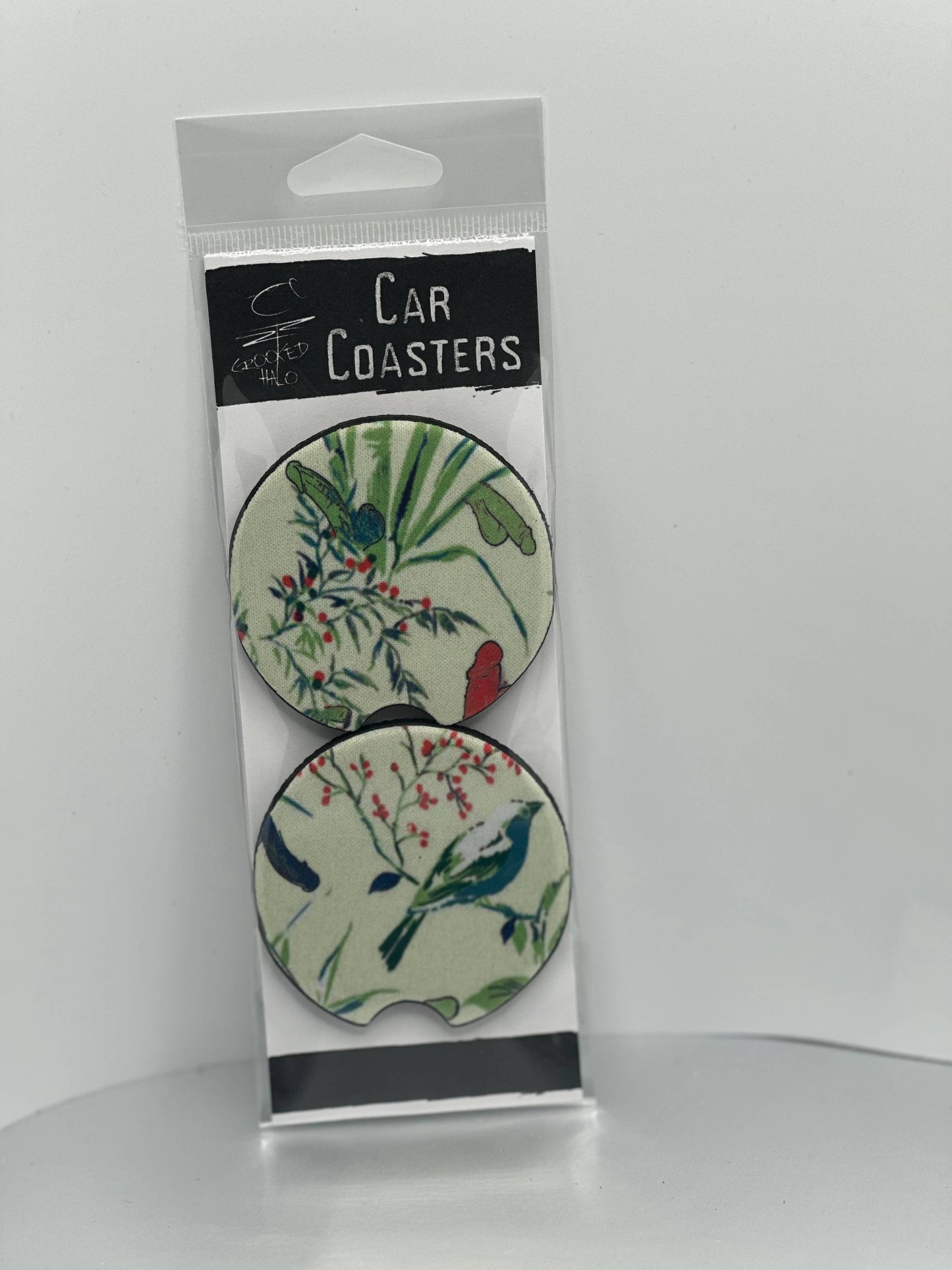 Wild Flower Penis Set of 2 Neoprene Car Coasters
