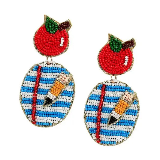 Seed Bead Teacher Earrings