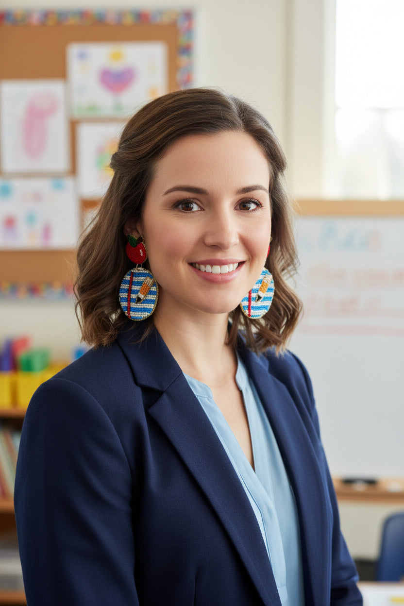 Seed Bead Teacher Earrings