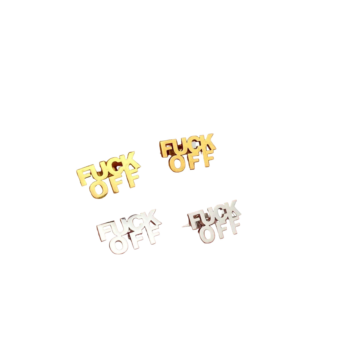 Fuck Off Stud Earrings
