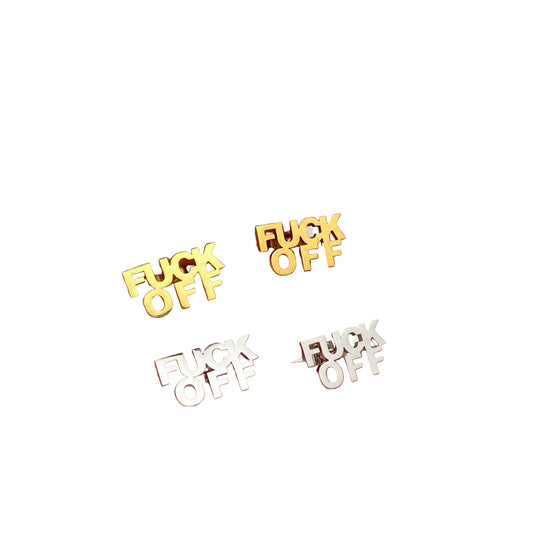 Fuck Off Stud Earrings