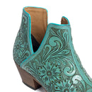 High Mesa Hand-Tooled Booties in Turquoise