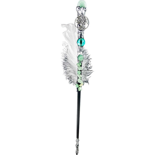 Blue Dragon Eye Magic Wand with Green Aventurine