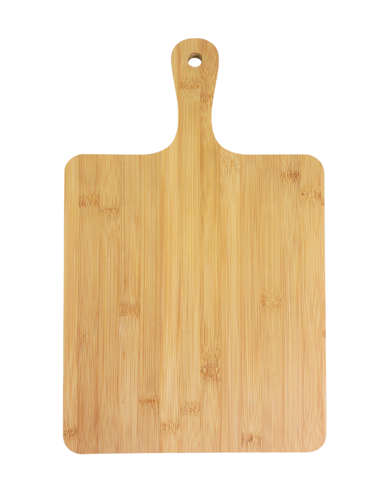 16" x 10" Bamboo Cutting Board with Handle – Custom Engraving Available