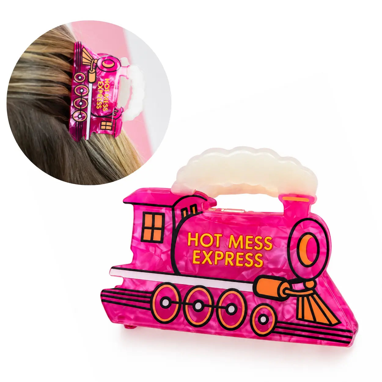 Hot Mess Express - Train Acetate Hair Claw Clip