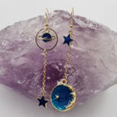 Blue Sky Stars And Moon Earrings