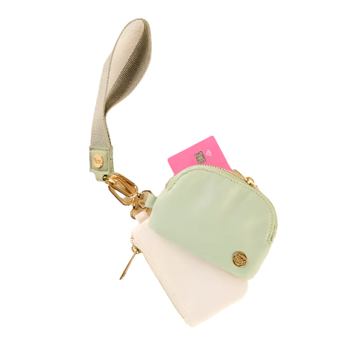 Dynamic Duo Pouch Wristlet Sage