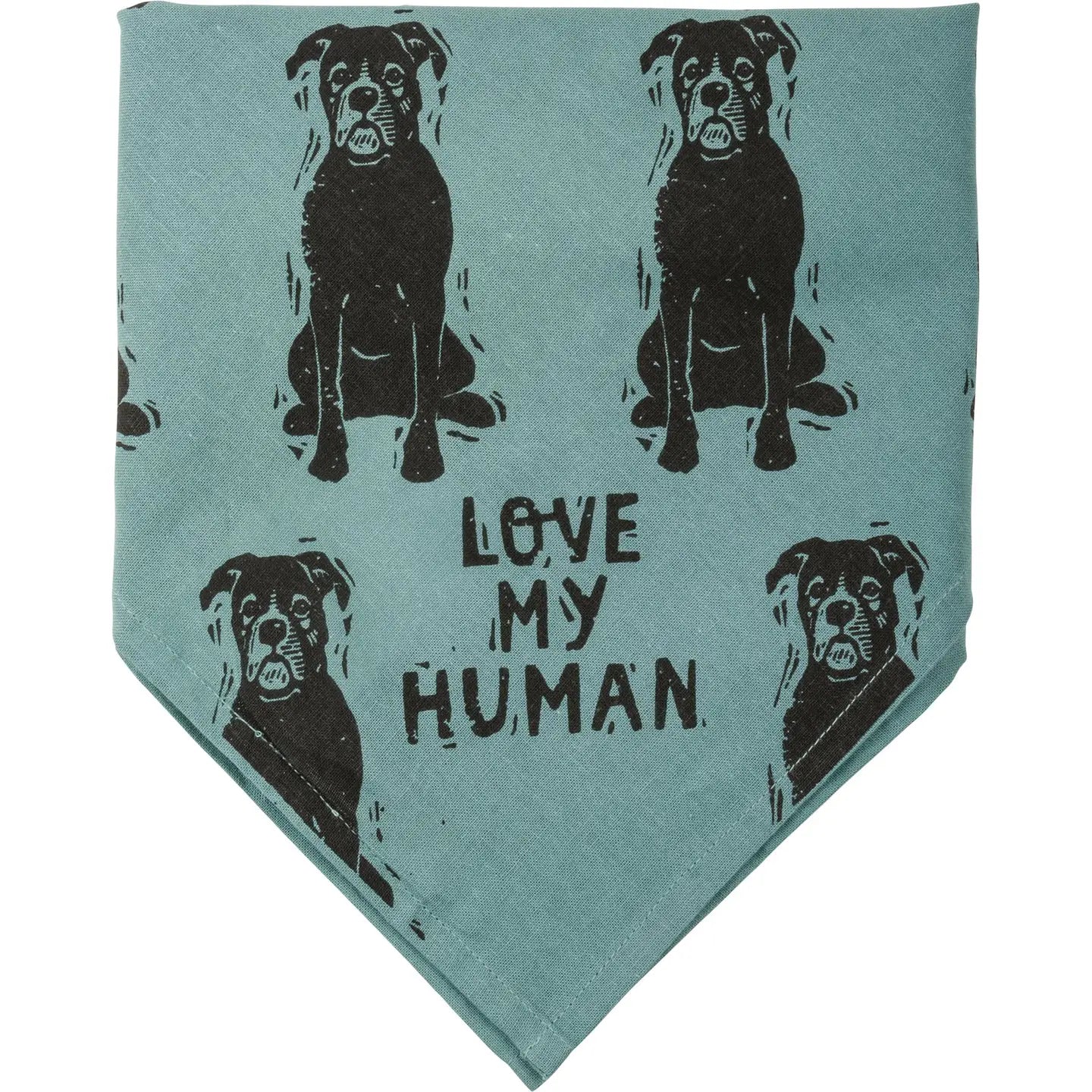 Boxer/Love My Human Large Pet Bandana
