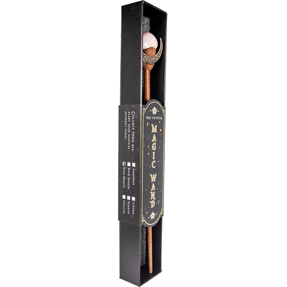 Rose Quartz & Moon Magic Wand w/ Gift Box