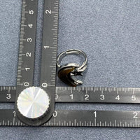 Moon &amp; Star Natural Stone Adjustable Ring