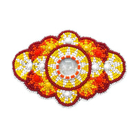 Large Beaded Mandala Seed Bead Barrette Hair Clip