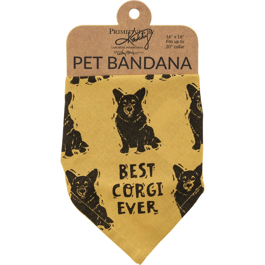 Corgi/Love My Human Small Pet Bandana