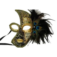 Black Peacock Moon Mask