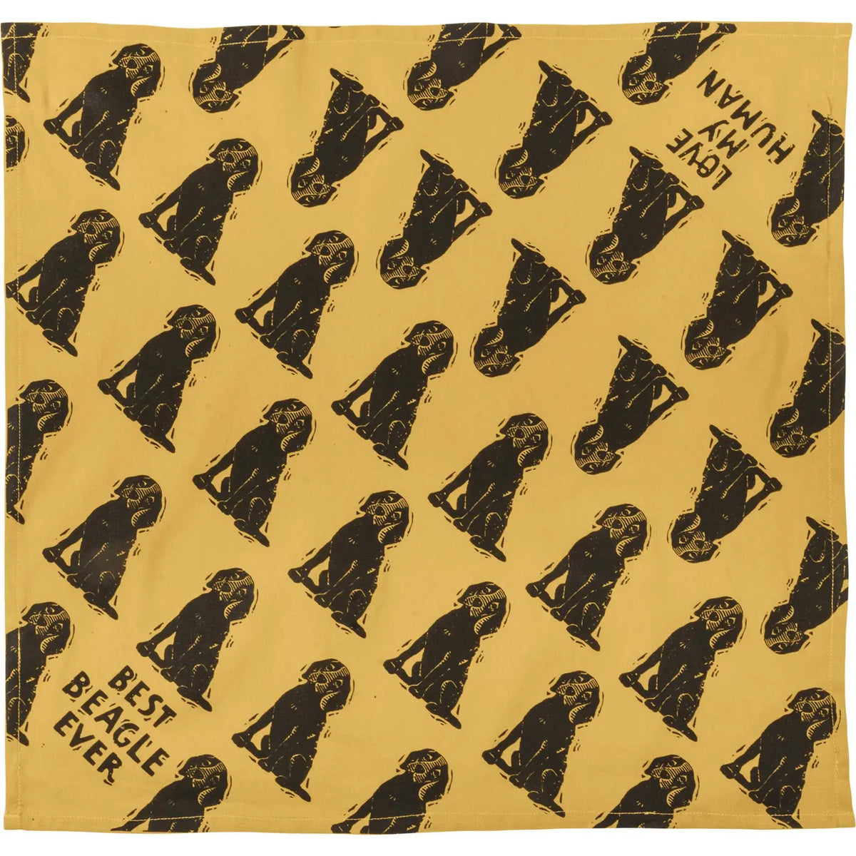 Beagle/Love My Human Large Pet Bandana