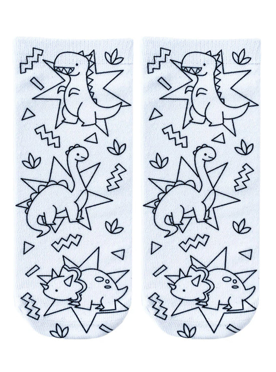 Coloring Socks  - Dino Daze