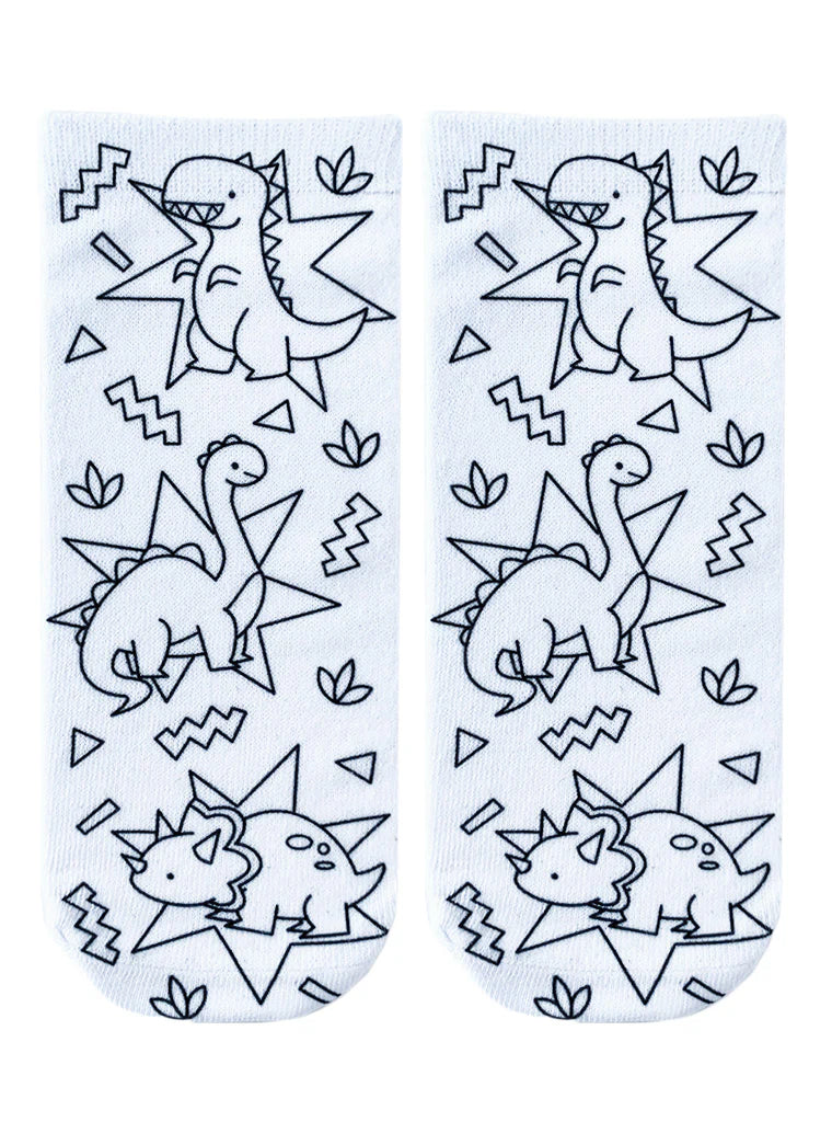 Coloring Socks  - Dino Daze