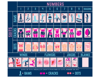 Dirty Mahjong Set Blue Tiles